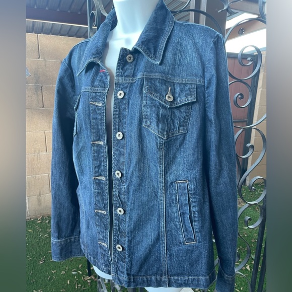 Tommy Hilfiger Denim Jean Jacket with multiple Pockets & Feminine Details XL - Picture 4 of 16